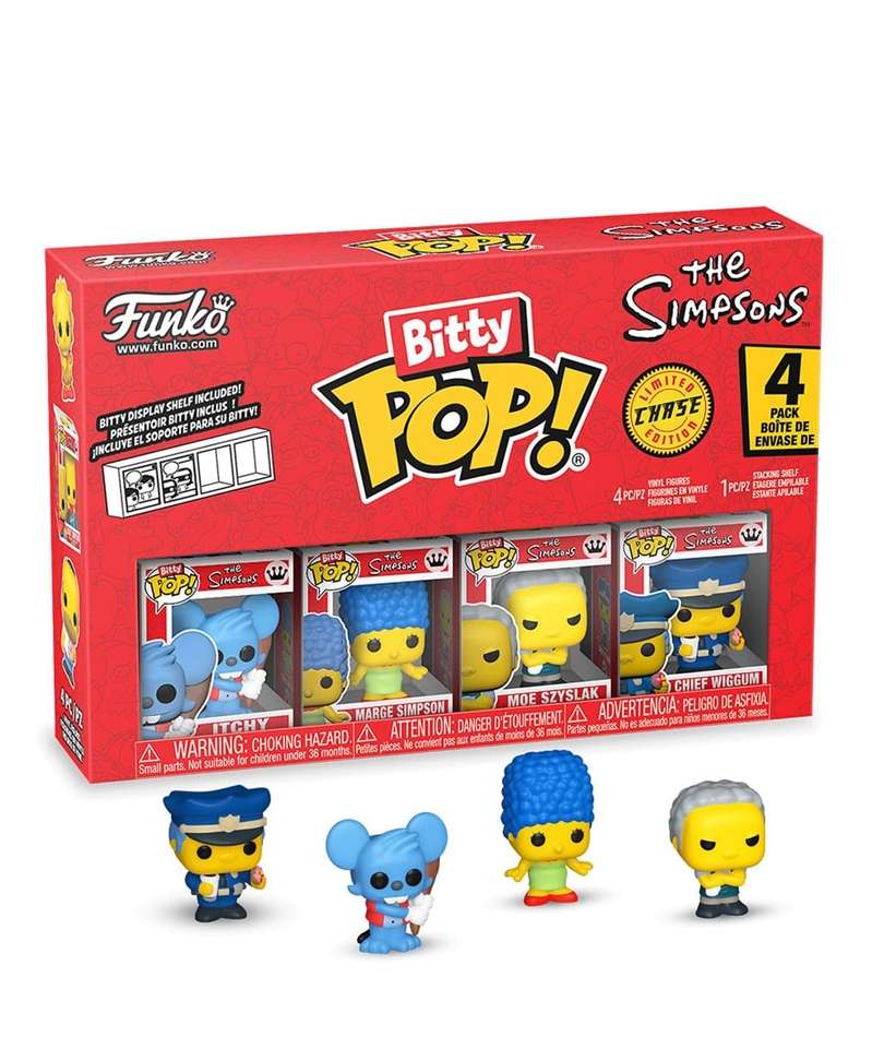 Itchy / Marge Simpson / Moe Szyslak / Scegli il tuo Bitty (4-Pack)