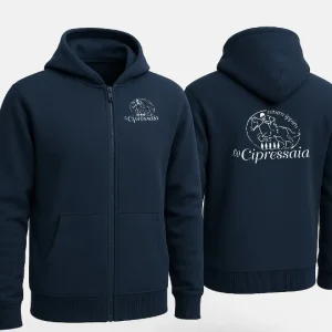 Felpa Zip Cappuccio La Cipressaia