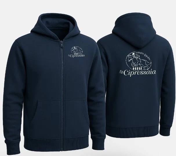 Felpa Zip Cappuccio La Cipressaia Felpa Zip Cappuccio La Cipressaia