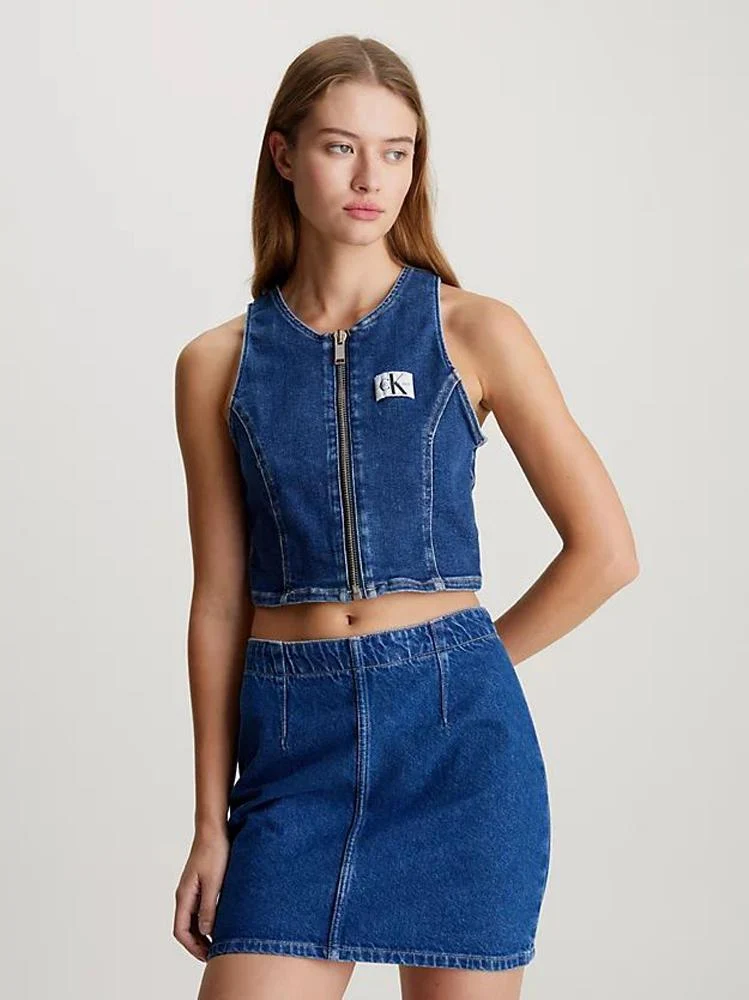 Calvin Klein Top Donna Zip Crop