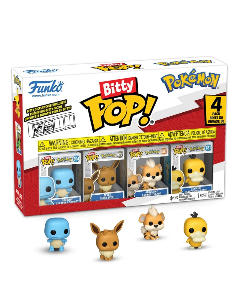 Squirtle / Eevee / Growlithe / Psyduck (4-Pack)