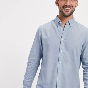 Calvin Klein Camicia Uomo Linen Solid Slim Calvin Klein Camicia Uomo Linen Solid Slim