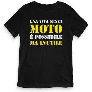 TeesBlitz T-Shirt divertente – Una vita senza moto è possibile ma inutile – tee21-021 TeesBlitz T-Shirt divertente – Una vita senza moto è possibile ma inutile – tee21-021