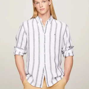 Tommy Hilfiger Camicia Uomo Linen Triple Stripe Tommy Hilfiger Camicia Uomo Linen Triple Stripe