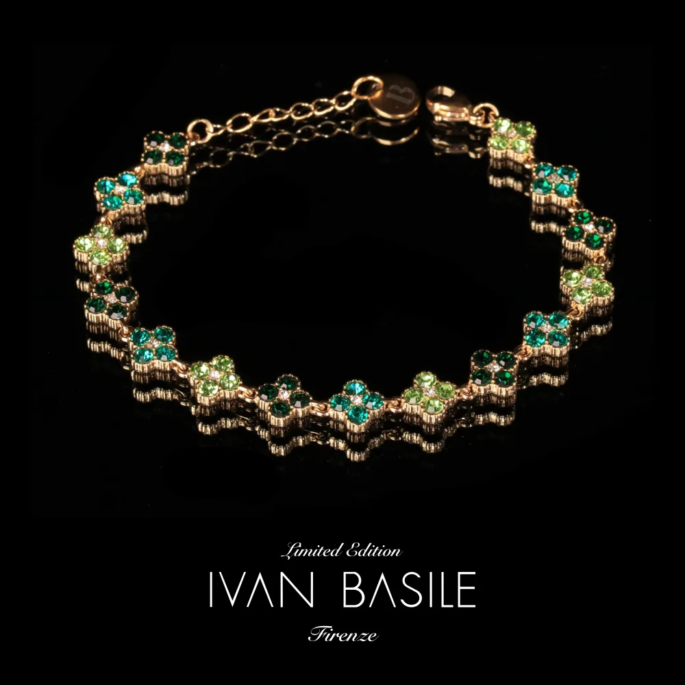 BRACCIALE TENNIS BOUQUET ORO - immagine 2