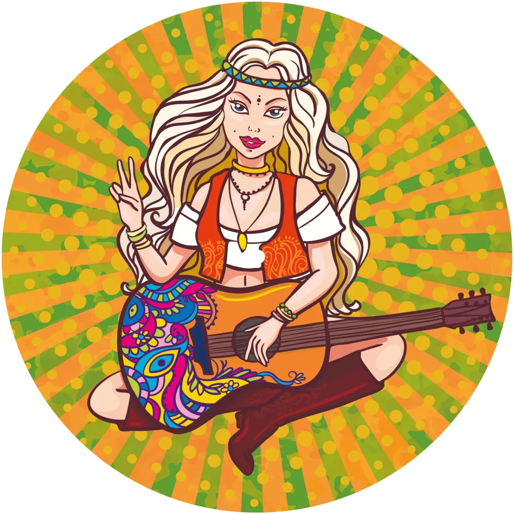 Slipmats 33 TB066 – Panno feltro giradischi Seventies – Hippie