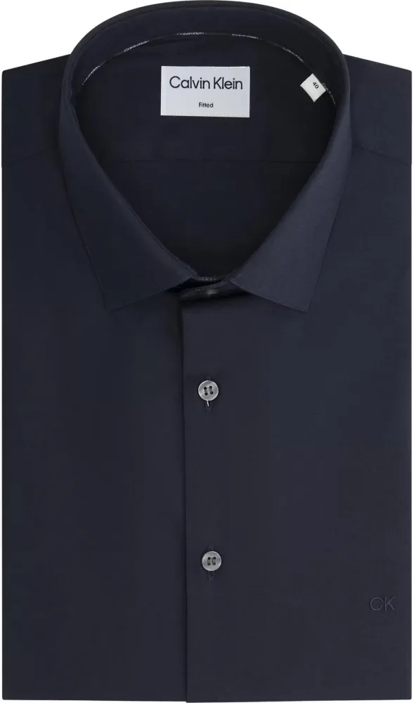 Clavin Klein Camicia Uomo Poplin Stretch Fitted