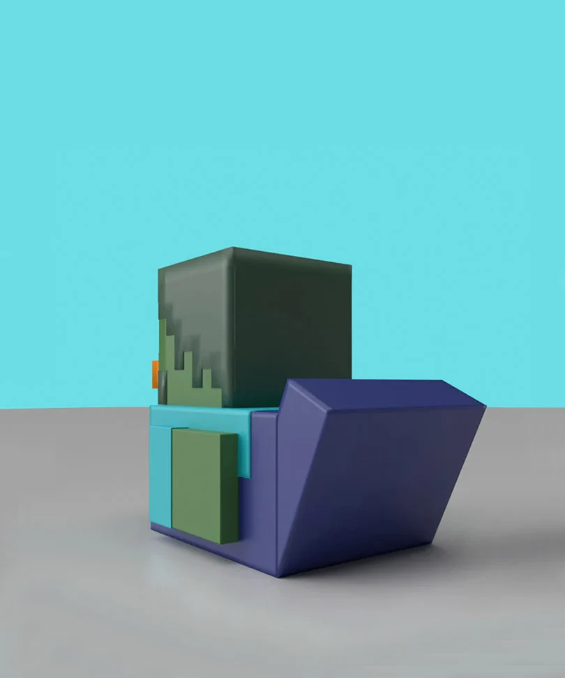 Minecraft Zombie Mini TUBBZ Cosplaying Duck Collectable - immagine 2