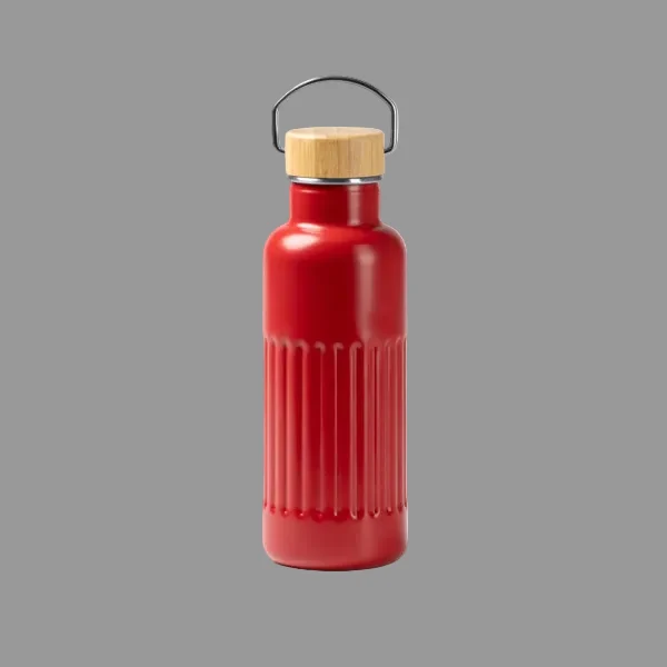 Borraccia Termica in Acciaio Inossidabile Riciclato 500ml – Coperchio in Bambù