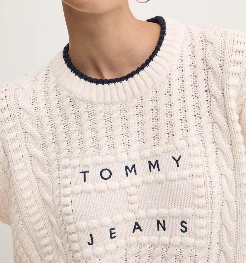 Tommy Hilfiger Maglia Donna Bubble Cable Flag - immagine 3