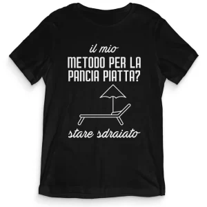 TeesBlitz tee159 –  T-Shirt Divertente – Metodo per la pancia piatta