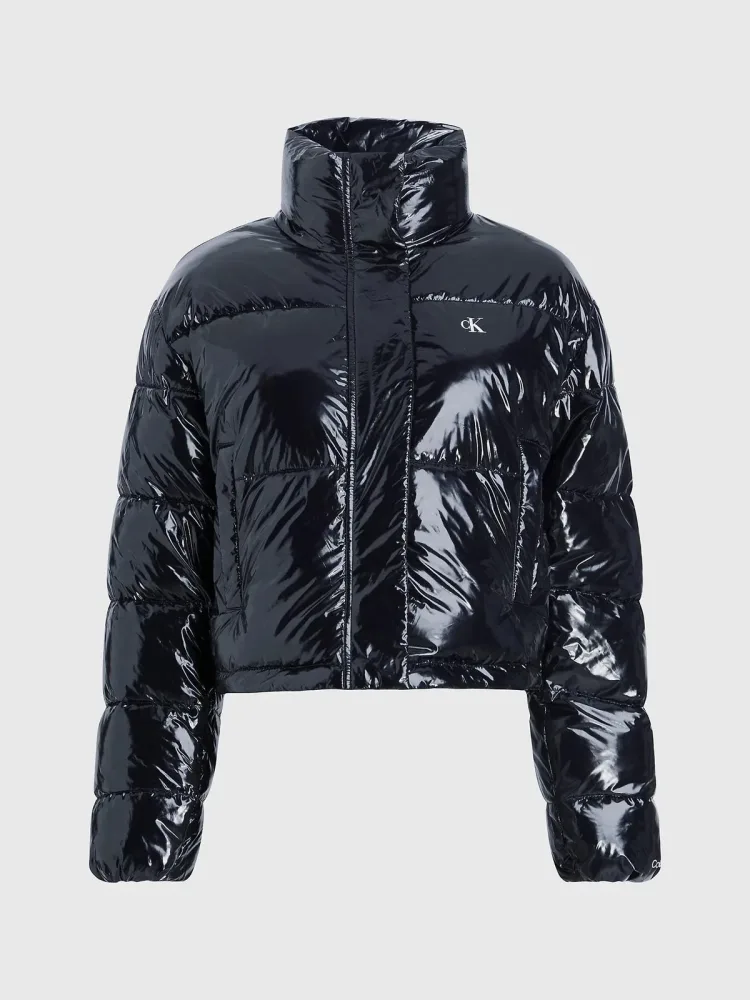 Calvin Klein Giacca Donna Cropped Shiny Puffer