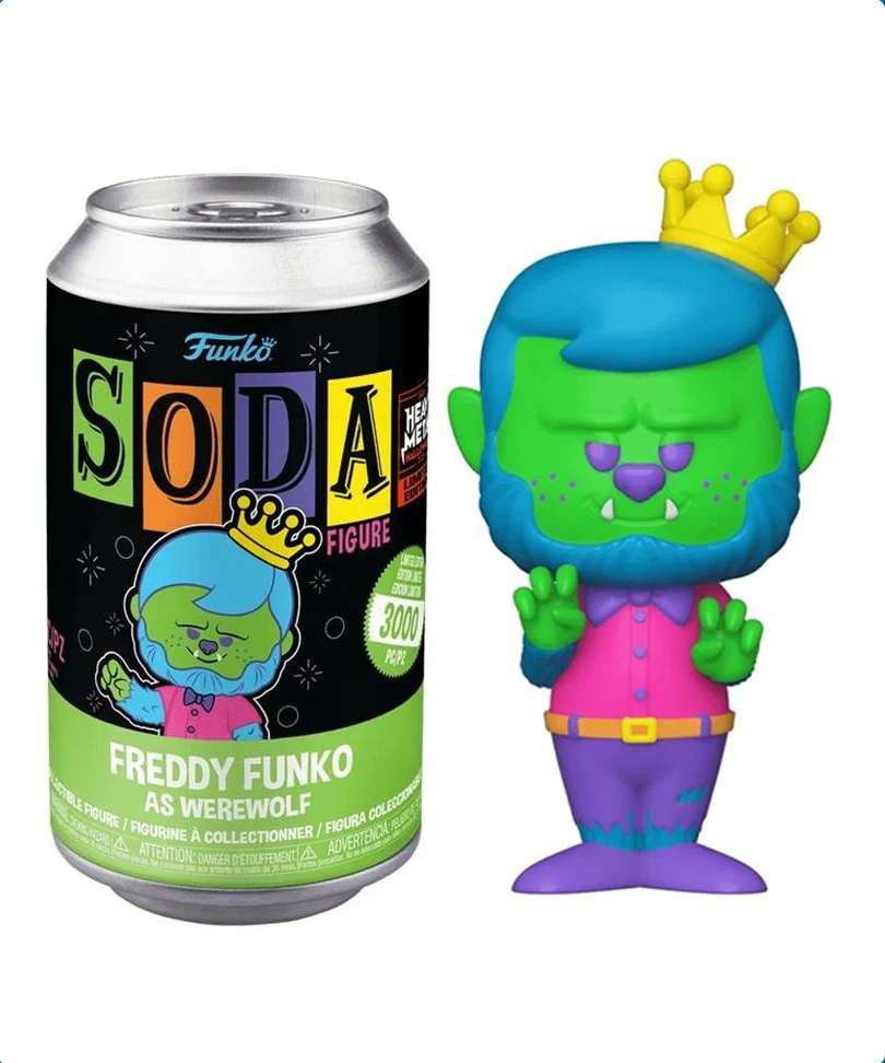 Freddy Funko as Werewolf Black Light Soda