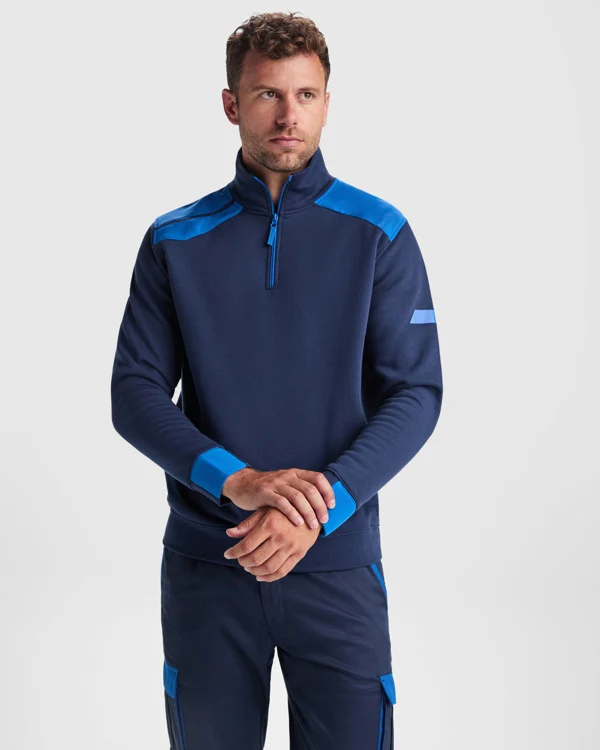 MAVERICK – Felpa con Mezza Zip Personalizzata col Tuo Logo