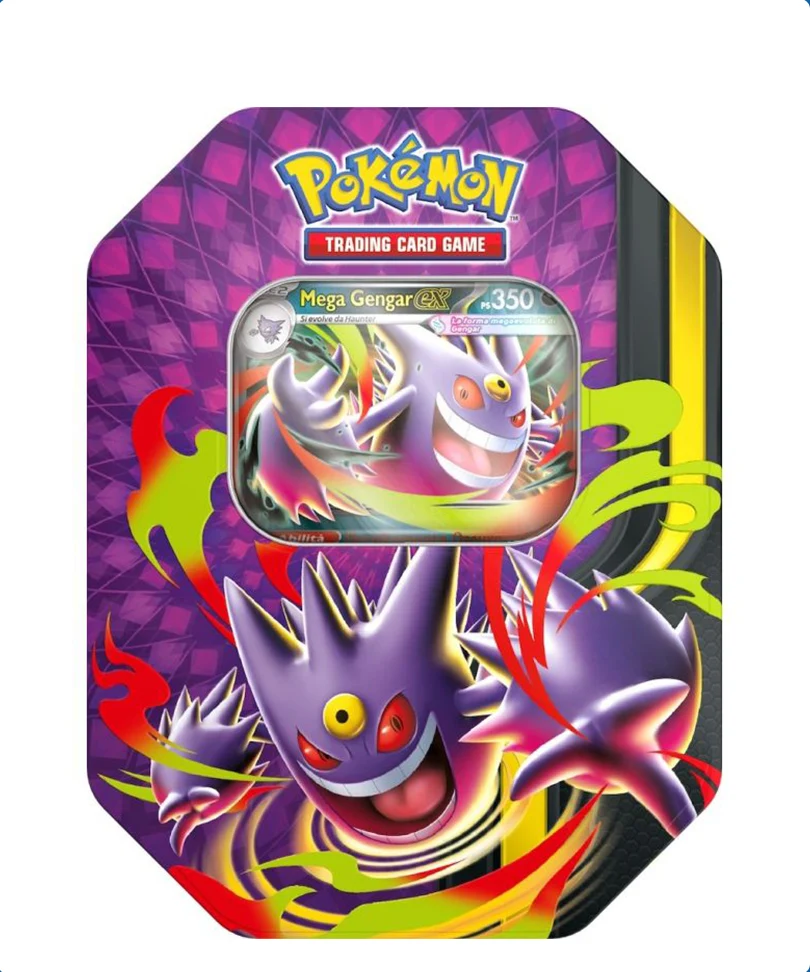 Pokémon Megaevoluzione: Chiarodiluna – Tin Mega Gengar-ex Pokémon Megaevoluzione: Chiarodiluna – Tin Mega Gengar-ex