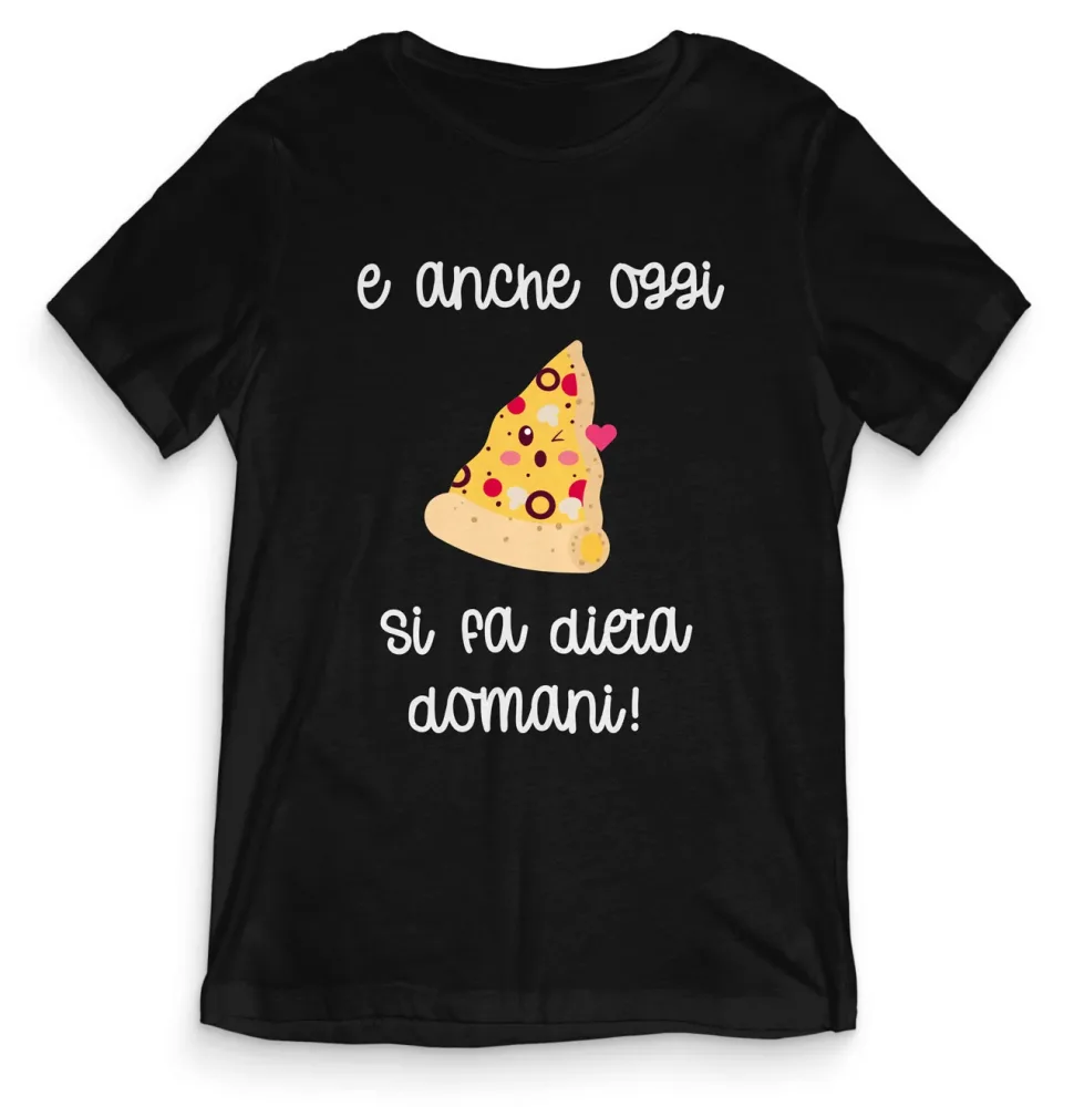 TeesBlitz tee156 –  T-Shirt Divertente – Dieta Domani