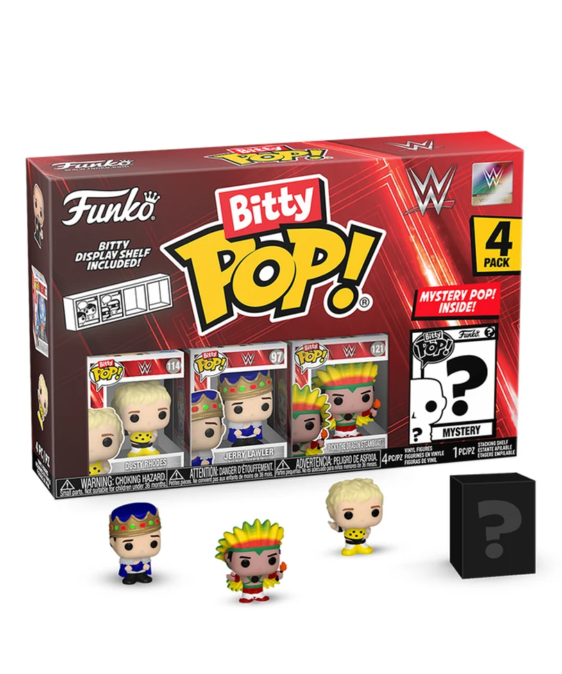 Dusty Rhodes / Jerry Lawler / Ricky “The Dragon” Steamboat / Mystery Bitty (4-Pack)