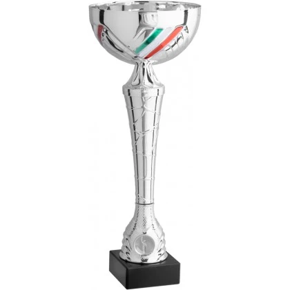 Coppa Tricolore Italia Argento – Base in Marmo Nero
