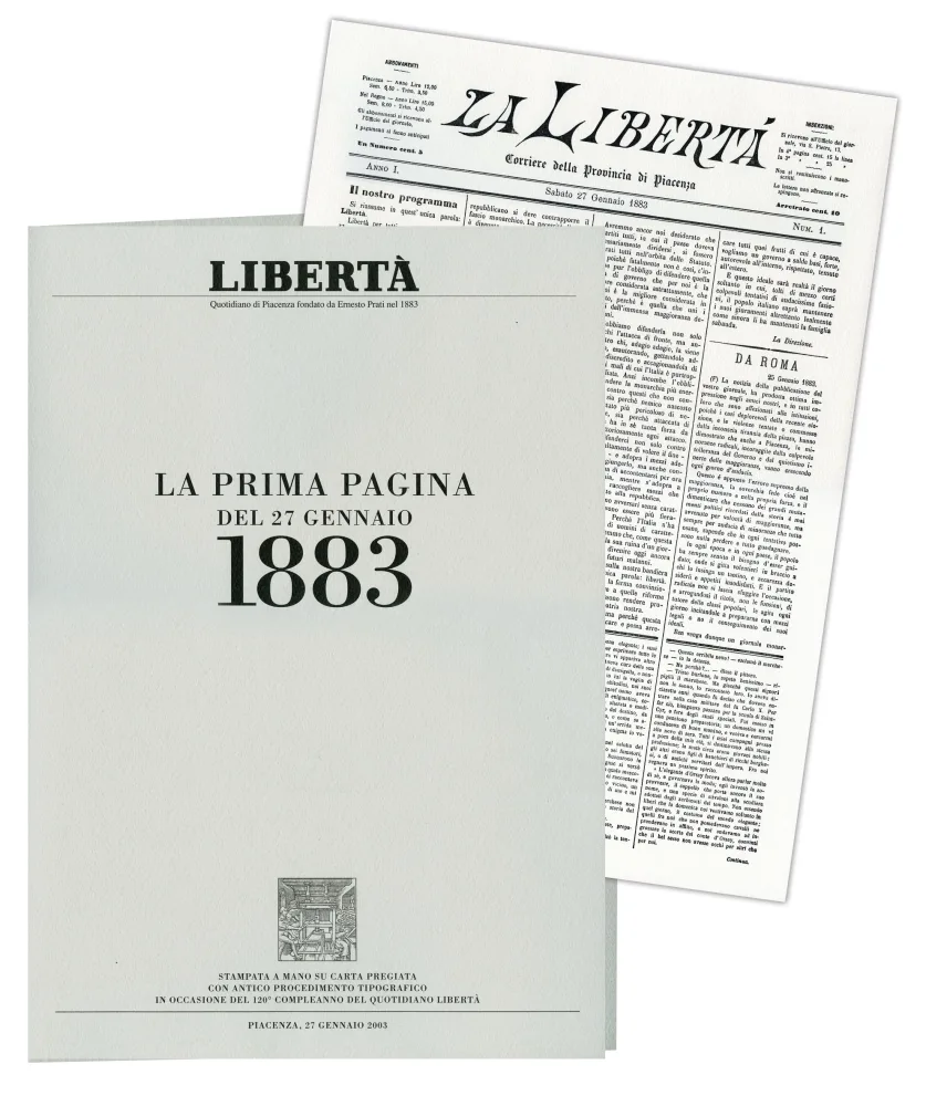 LIBERTA’: La prima pagina del 27 gennaio 1883