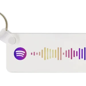 Portachiavi rettangolare in fibra con codice SPOTIFY Portachiavi rettangolare in fibra con codice SPOTIFY