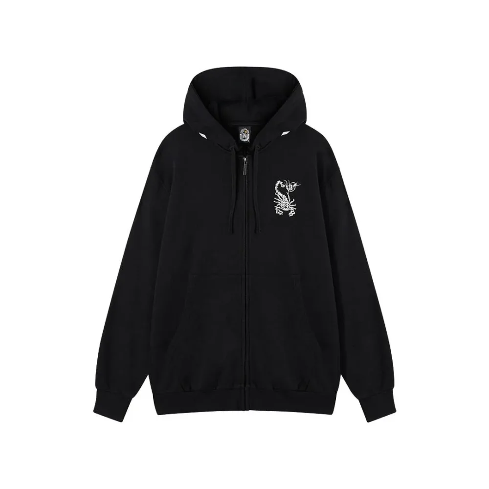 Felpa Con Cappuccio e Zip “Gothic Lettering”