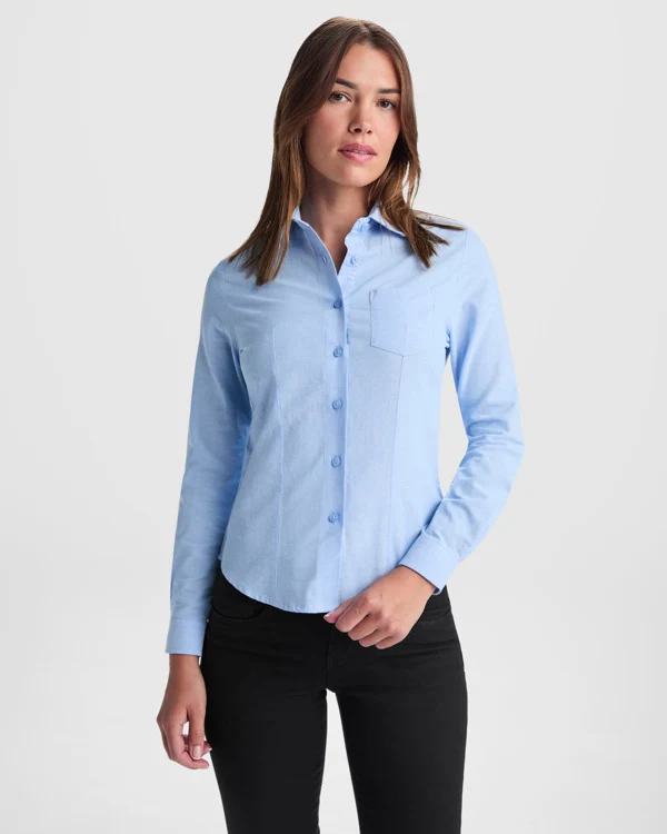 Camicia da Lavoro Donna Maniche Lunghe OXFORD WOMAN – Tessuto Oxford e Taglio Aderente Camicia da Lavoro Donna Maniche Lunghe OXFORD WOMAN – Tessuto Oxford e Taglio Aderente