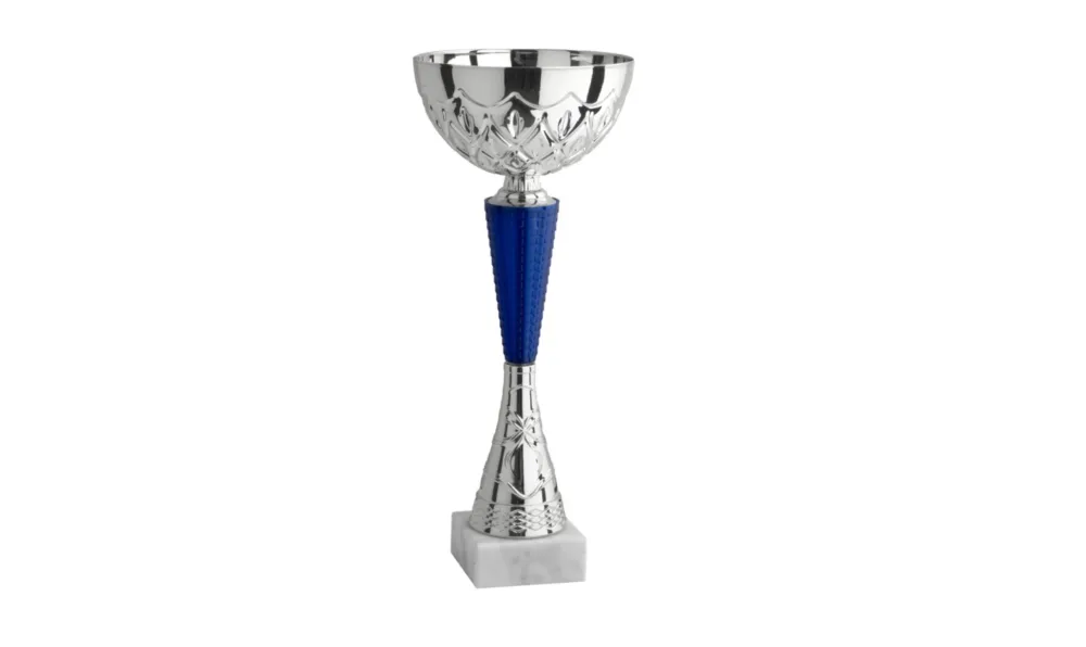 Coppa Design Oro  – Tazza Metallo Base Marmo Bianco Carrara