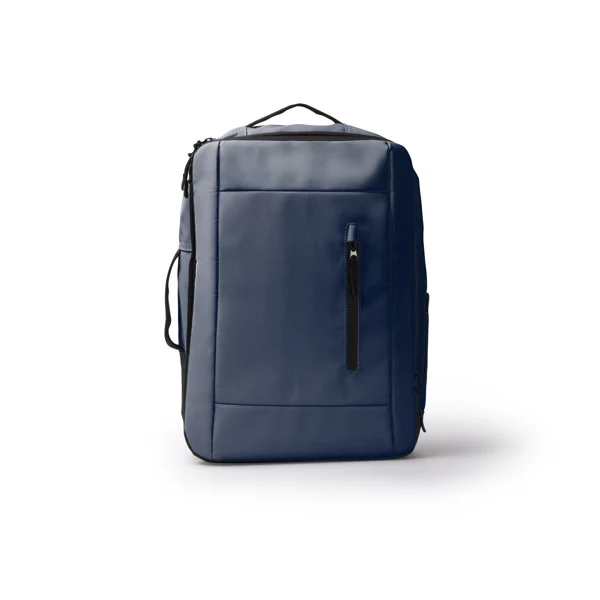 Zaino da Viaggio in Pelle PU – Antifurto Imbottito 12", Zip Idrorepellente, Espandibile e Trolley - immagine 3