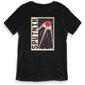TeesBlitz Collection T-Shirt maglia Sputnik Timeless Space SPACE007 TeesBlitz Collection T-Shirt maglia Sputnik Timeless Space SPACE007