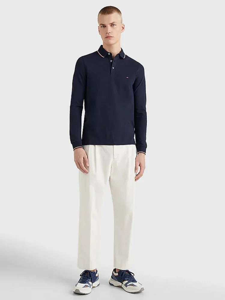 Tommy Hilfiger Polo Uomo Tipped Slim - immagine 2