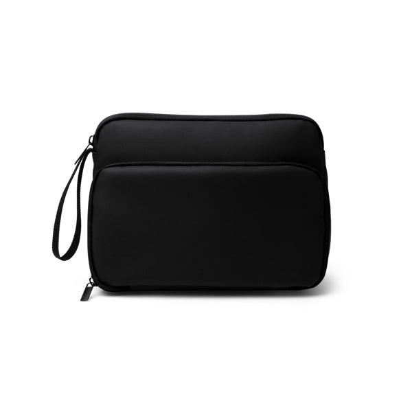 Necessaire Triangolare in Pelle PU – Lati Imbottiti, Tasche Mesh, Divisori Elastici e Doppia Zip - immagine 3