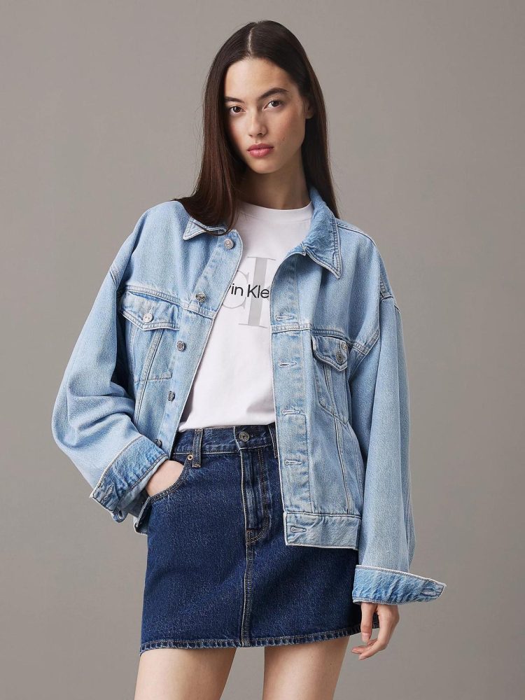 Calvin Klein Giacca Donna Boxy Denim Jacket