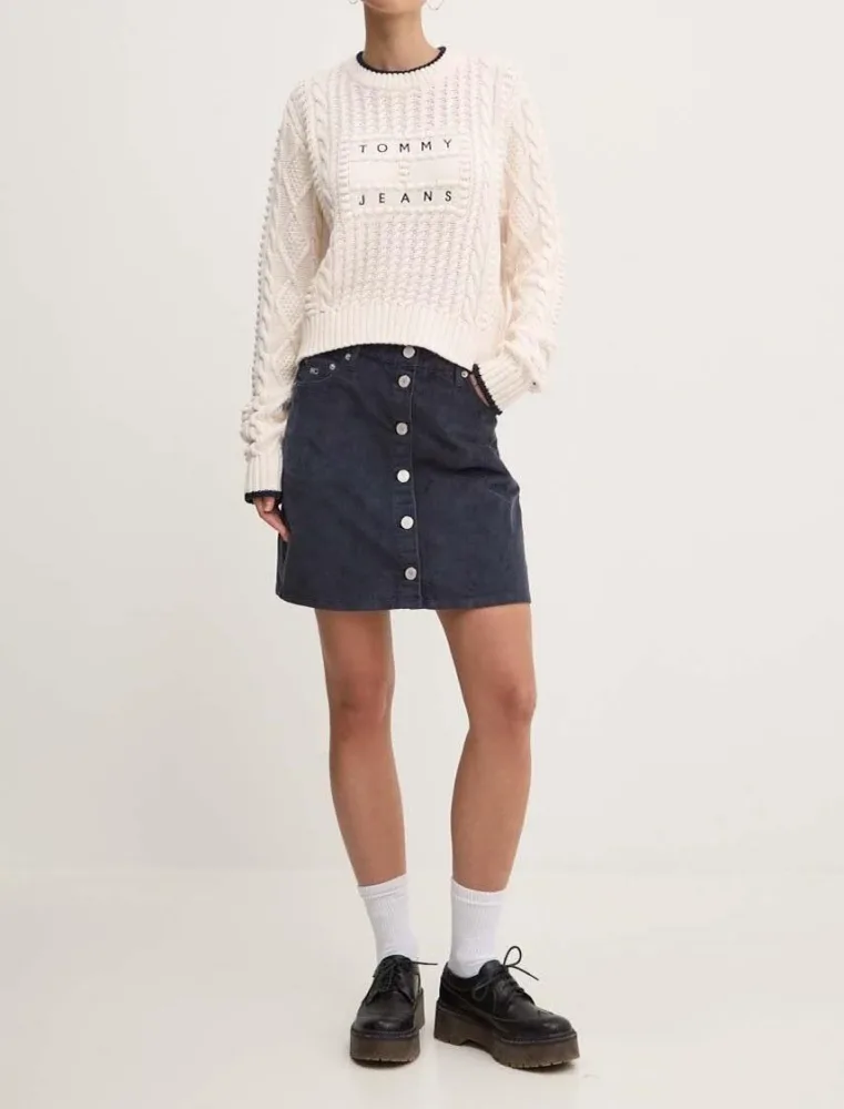 Tommy Hilfiger Maglia Donna Bubble Cable Flag