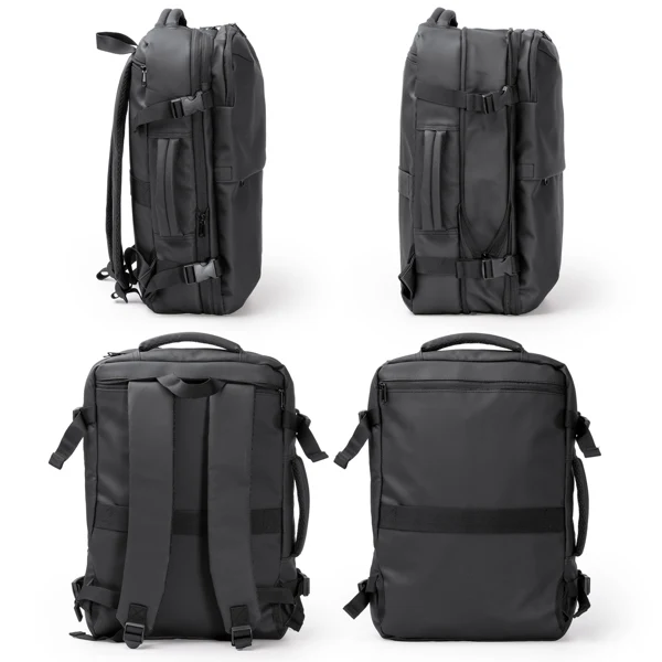 Zaino Allungabile in Pelle PU con Compressione Sottovuoto – Pompa 30W, Laptop 17", Trolley - immagine 2