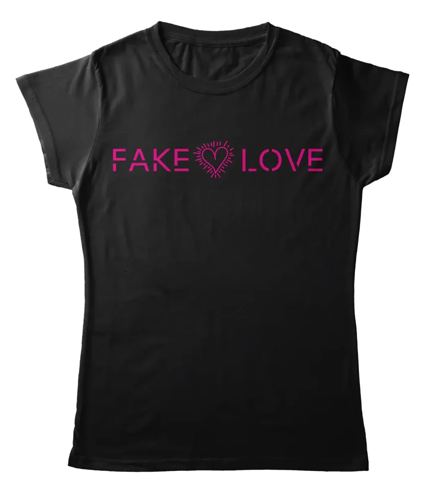TeesBlitz tee176 –  T-Shirt Divertente – BTS Fake Love