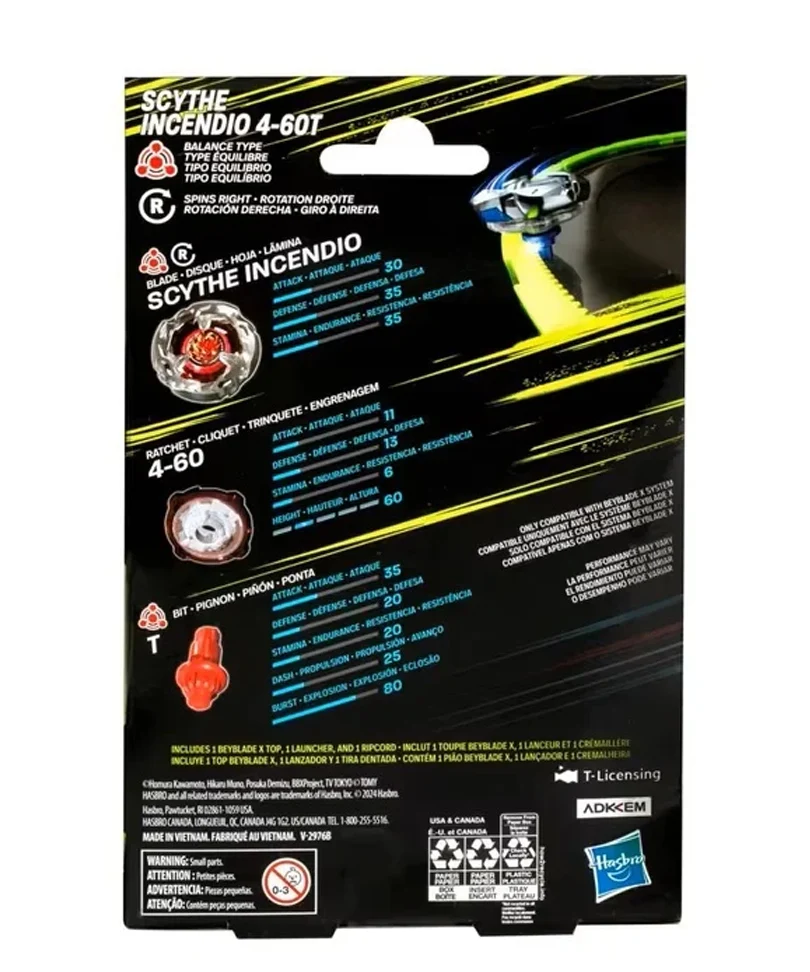 Beyblade X - Starter Pack: Scythe Incendio 4-60T - immagine 3