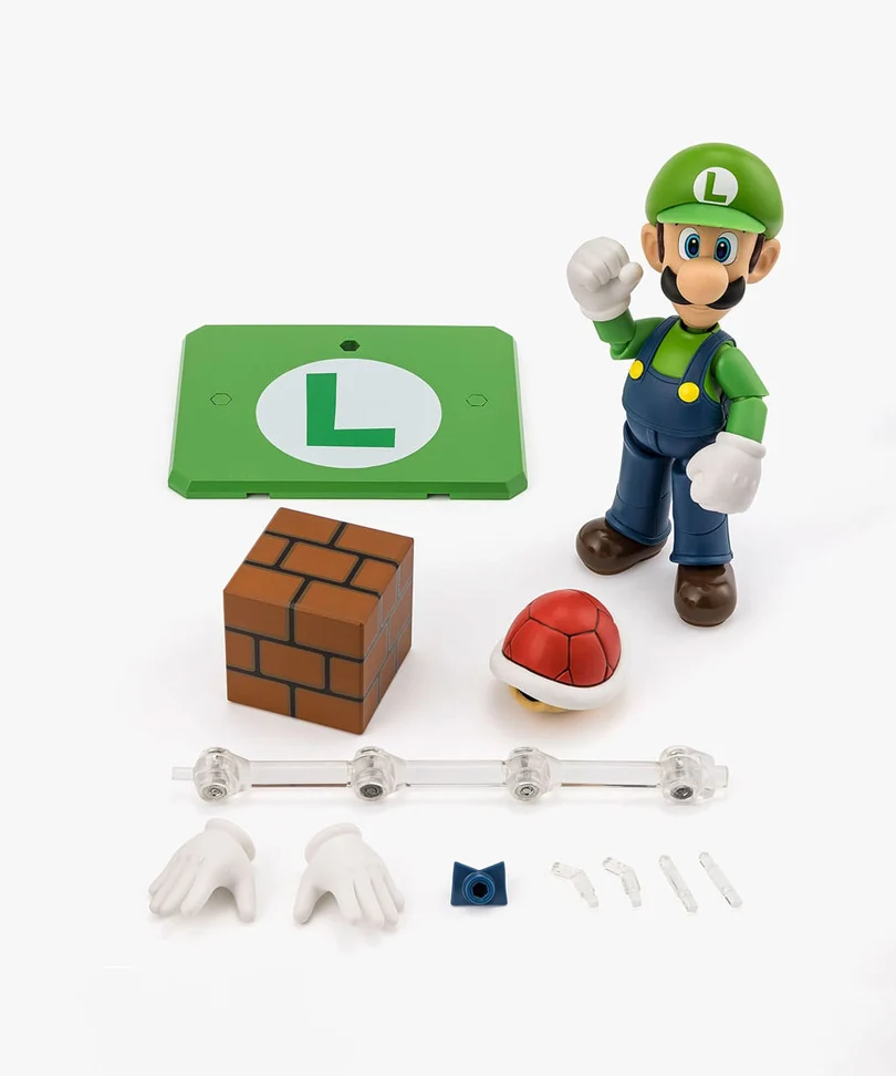 Super Mario - Luigi - Action Figure S.H. Figuarts 11 cm - immagine 3