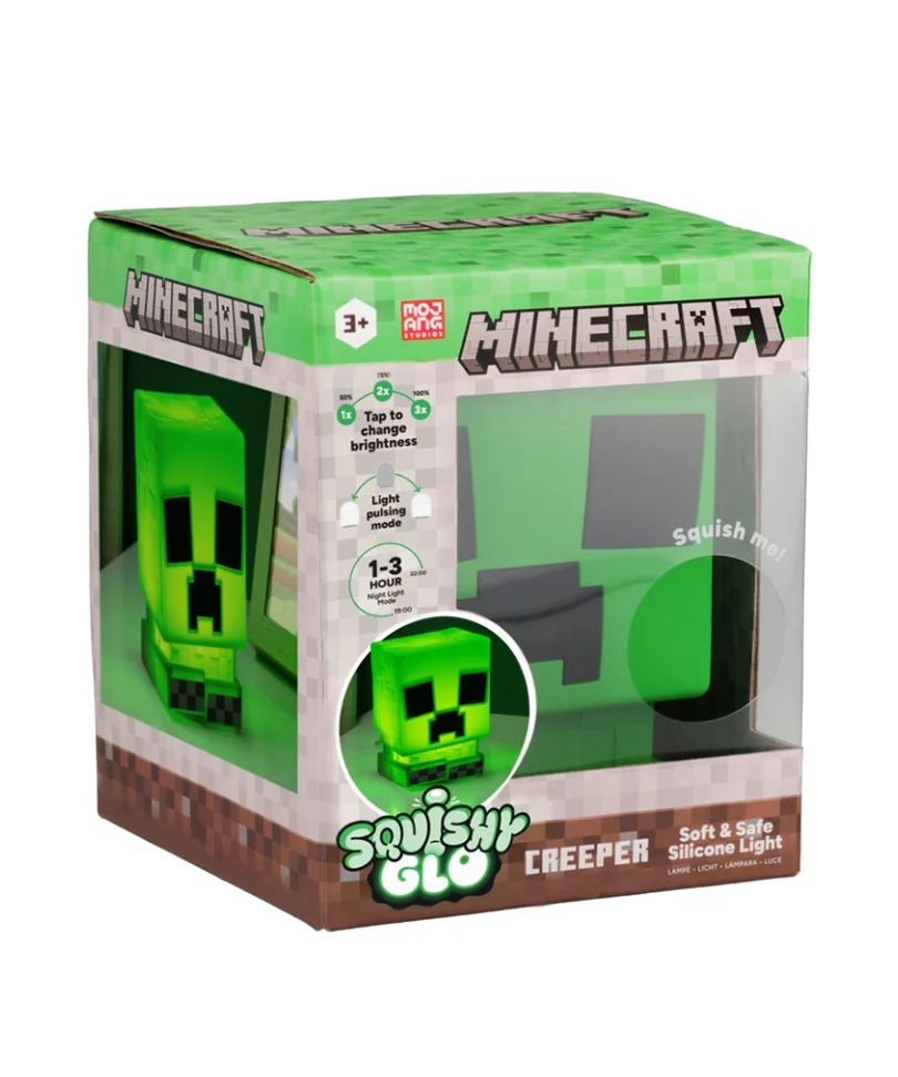 Paladone Lampada Squishy Glow Silicone Minecraft Creeper