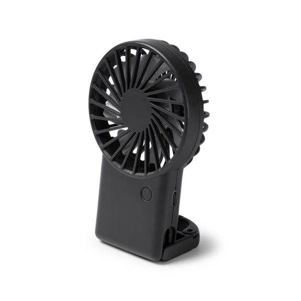 Ventilatore Portatile in ABS Riciclato – 3 Velocità, Moschettone e Supporto