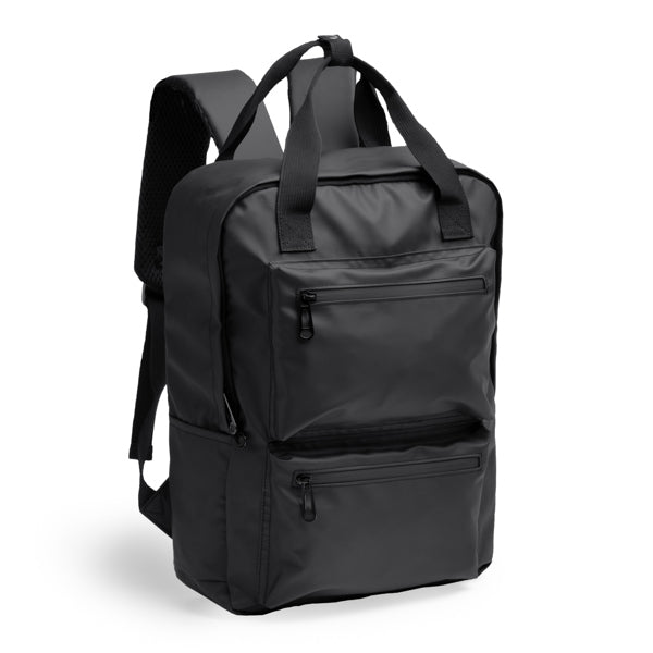 Zaino in Pelle PU 14L – Laptop 16″, Doppia Tasca Frontale Idrorepellente e Manici Imbottiti Zaino in Pelle PU 14L – Laptop 16″, Doppia Tasca Frontale Idrorepellente e Manici Imbottiti