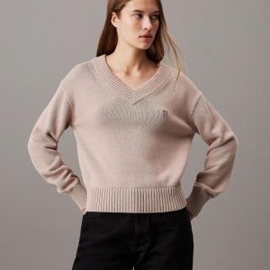 Calvin Klein Maglia Donna Ck Embro Badge Calvin Klein Maglia Donna Ck Embro Badge
