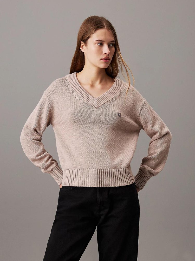 Calvin Klein Maglia Donna Ck Embro Badge