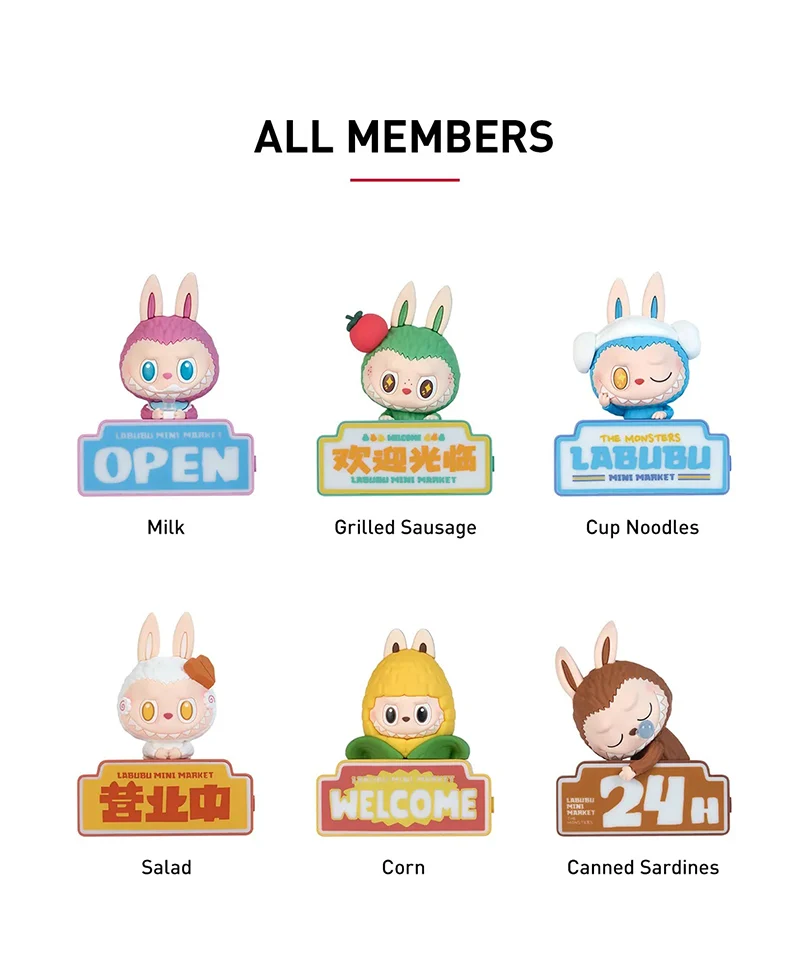 Labubu Wacky Mart Series Fridge Magnet Blind Box - Pop Mart Official Figure - immagine 3