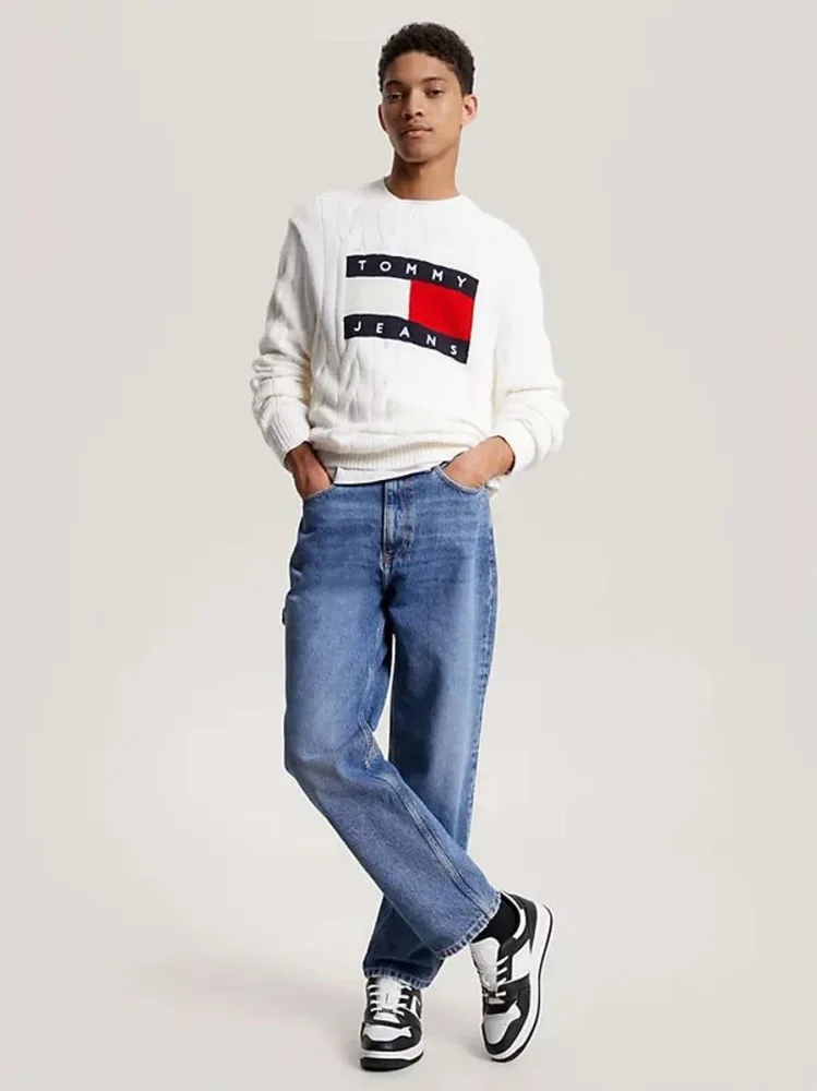 Tommy Hilfiger Maglia Uomo Tjm Rlx Flag Cable Sw - immagine 2