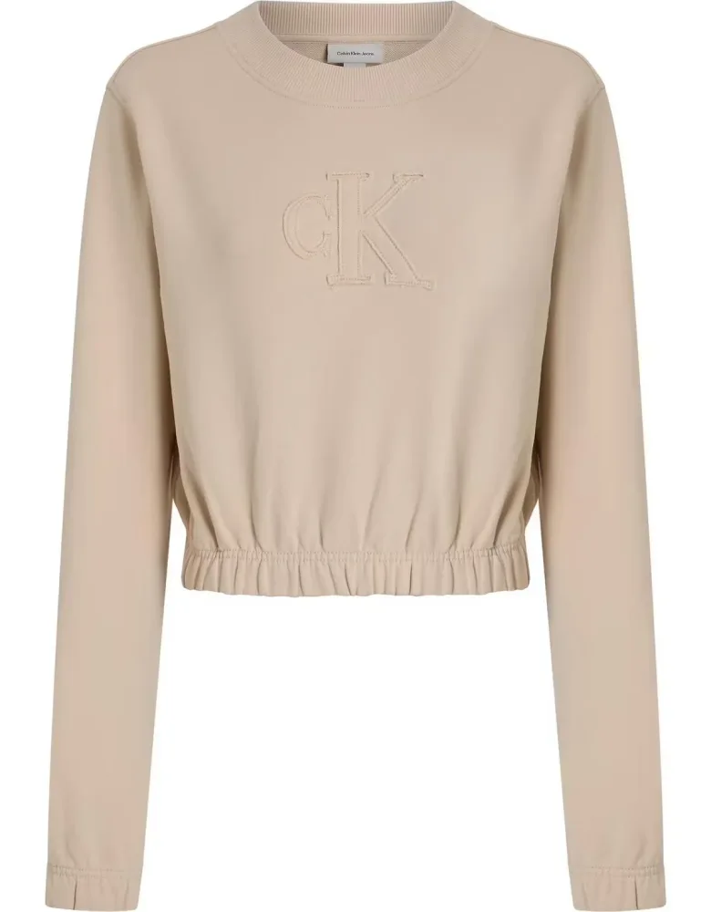 Calvin Klein Felpa Donna Ck Applique - immagine 2