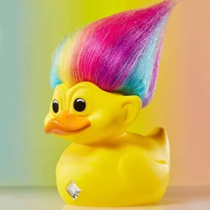 Trolls Rainbow Troll (Yellow with Rainbow Hair) TUBBZ Cosplaying Duck Collectable