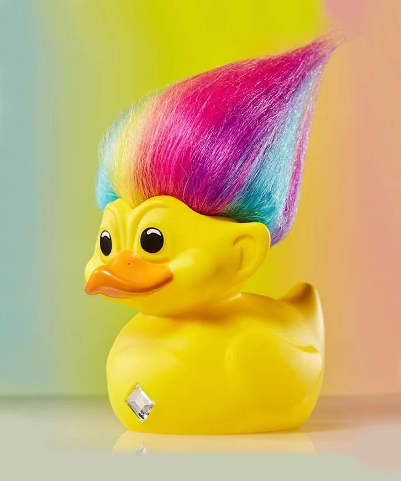 Trolls Rainbow Troll (Yellow with Rainbow Hair) TUBBZ Cosplaying Duck Collectable