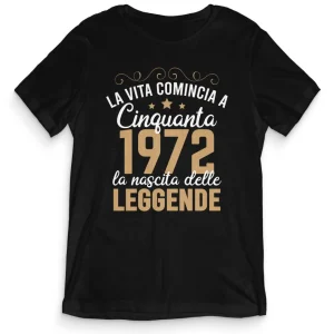 TeesBlitz tee22-010 – T-Shirt divertente – La vita comincia a 50 TeesBlitz tee22-010 – T-Shirt divertente – La vita comincia a 50