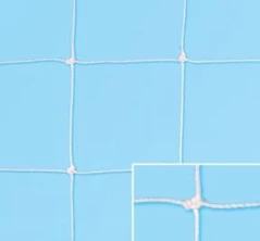 Coppia Reti per Porta da Calcetto 3x2m - Polietilene Ø3mm - Maglia Quadra Con Nodo