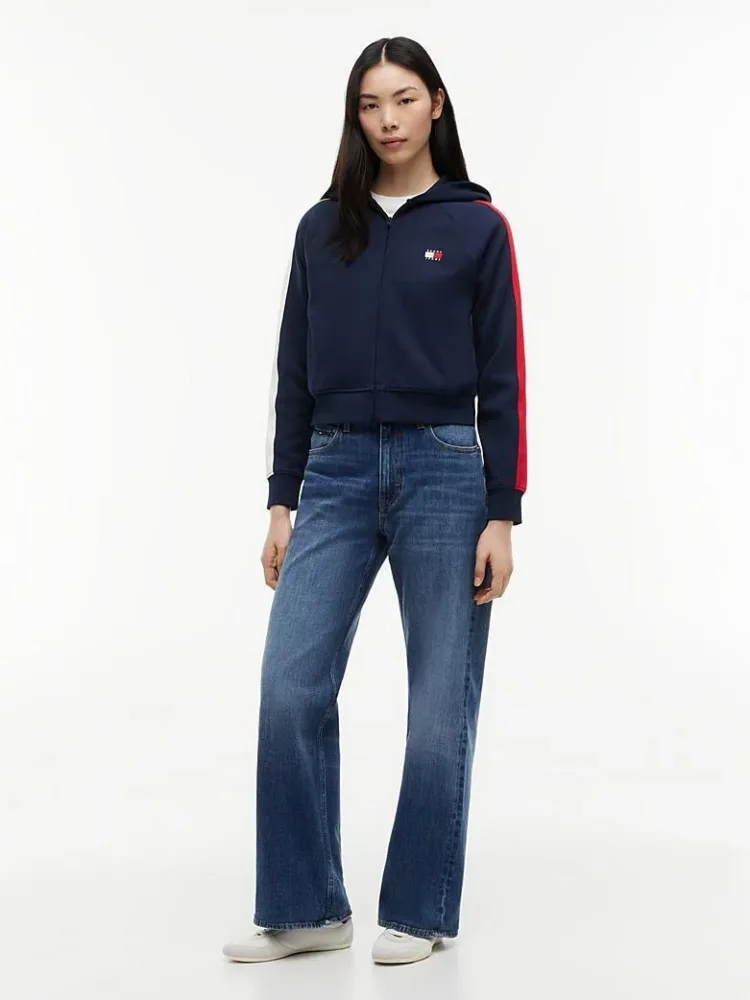 Tommy Hilfiger Felpa Donna Badge Track - immagine 3